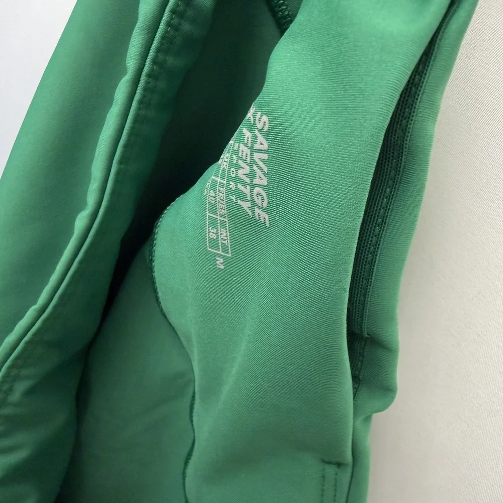 Savage X Fenty Sport Bike Shorts Green Size Medium